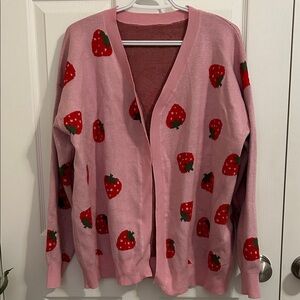 🍓Pink strawberry cardigan